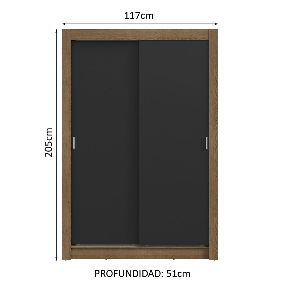 Foto 4 pulgar | Ropero Closet Madesa Milano 2 Puertas Mn