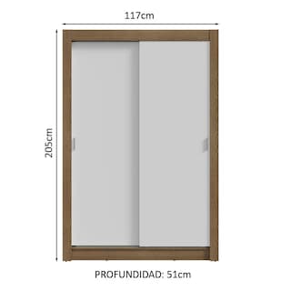 Foto 3 | Ropero Closet Madesa Vivare Plus 2 Puertas Mb