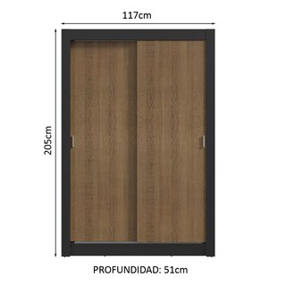 Foto 3 | Ropero Closet Madesa Vivare Plus 2 Puertas Nm