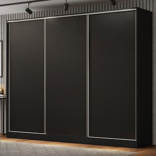 Foto 2 | Ropero Closet Madesa Royale 3 Puertas Negro