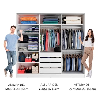 Foto 4 | Guarda Ropa Madesa Royale 3 Puertas Blanco