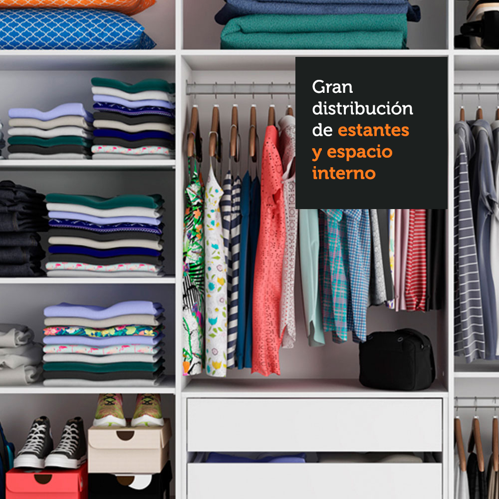 Foto 9 pulgar | Guarda Ropa Madesa Royale 3 Puertas Blanco