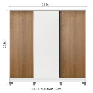 Foto 2 | Ropero Closet Madesa Royale 3 Puertas B/m Cp