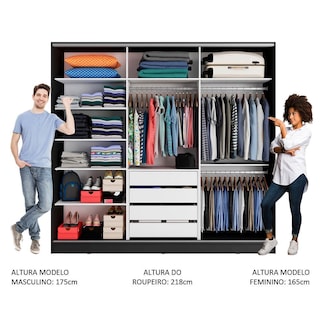Foto 4 | Ropero Closet Madesa Royale 3 Puertas 2 Espejo N