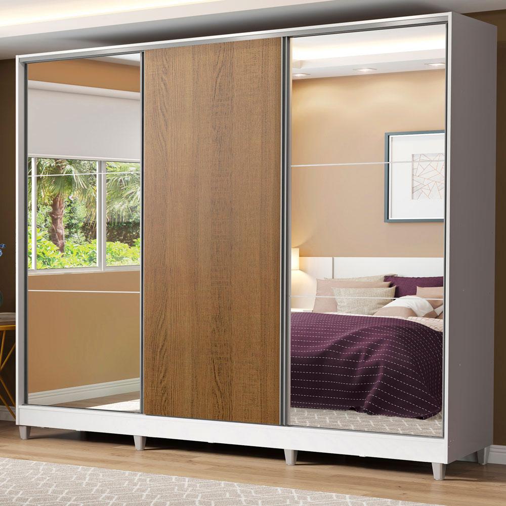 Foto 2 | Ropero Closet Madesa Royale 3 Puertas 2 Espejo B/m/b Cp