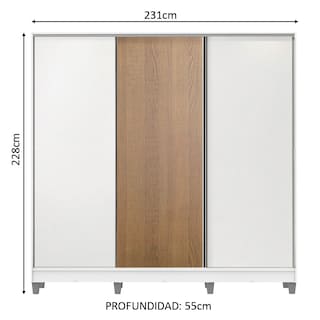Foto 3 | Ropero Closet Madesa Royale 3 Puertas B/m/b Cp