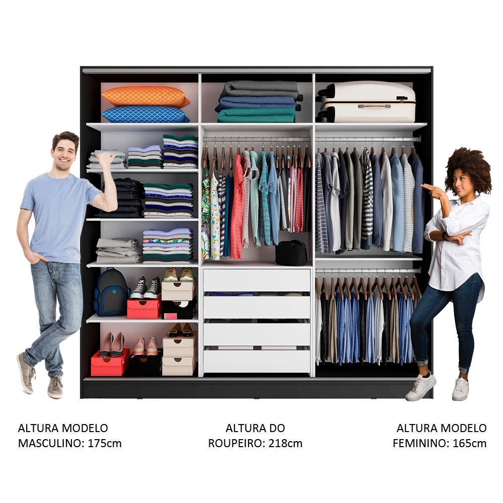 Foto 4 | Ropero Closet Madesa Royale 3 Puertas N/n/b
