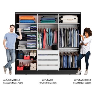 Foto 4 | Ropero Closet Madesa Royale 3 Puertas N/n/b