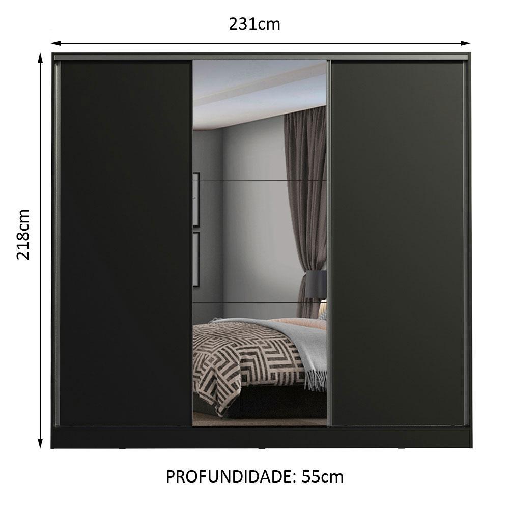 Foto 4 pulgar | Guarda Ropa Madesa Royale 3 Puertas 1 Espejo N