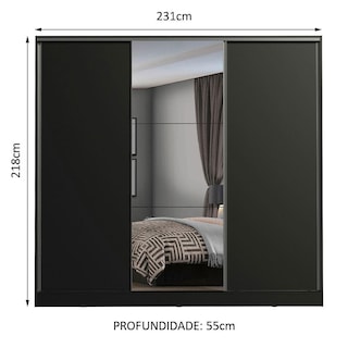 Foto 3 | Guarda Ropa Madesa Royale 3 Puertas 1 Espejo N