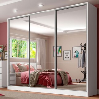 Foto 2 | Ropero Closet Madesa Royale 3 Puertas 3 Espejo Blan
