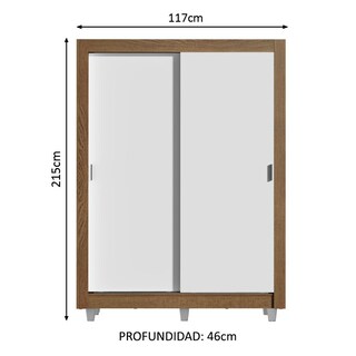 Foto 3 | Ropero Closet Madesa 2 Puertas Con Pies Mb 04