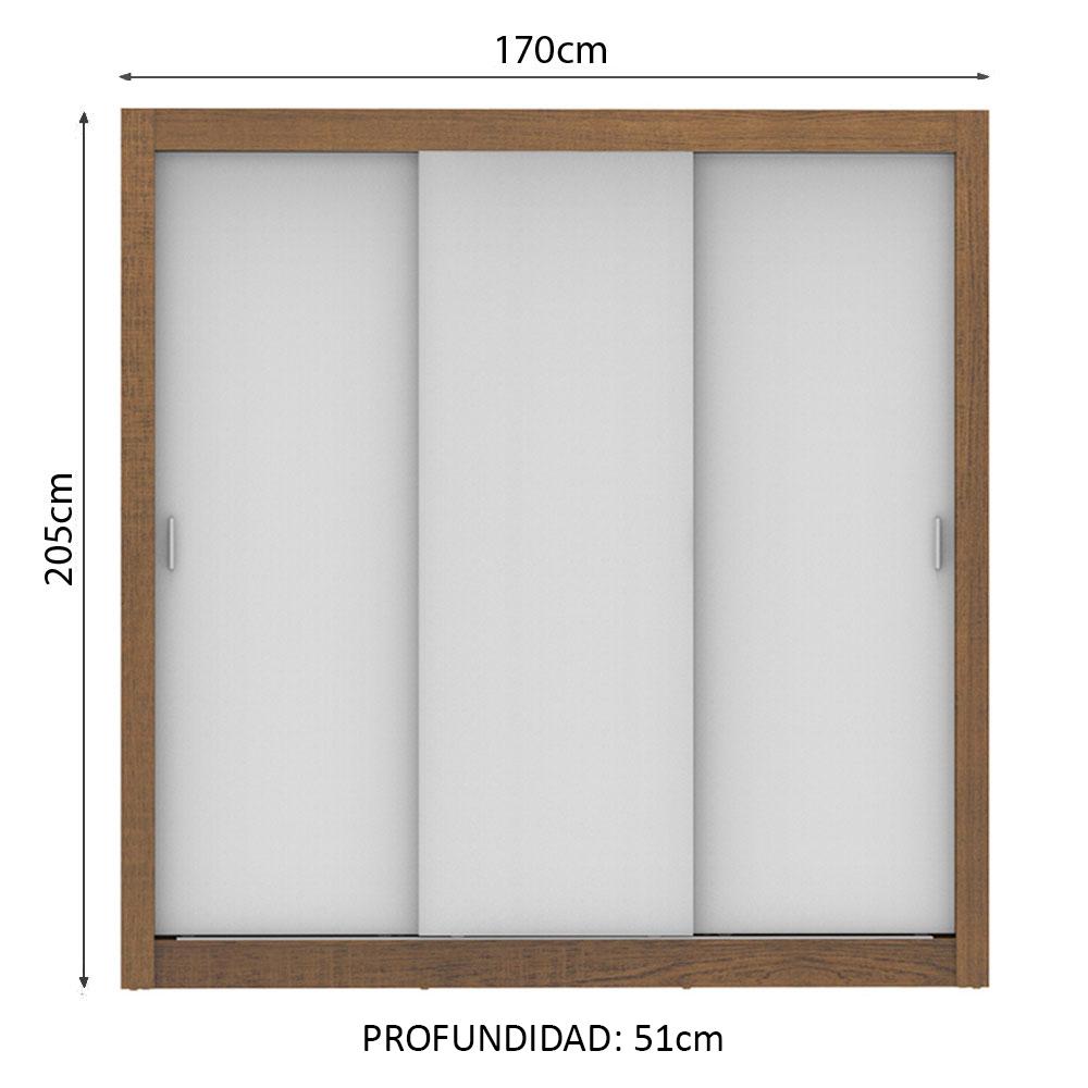 Foto 4 pulgar | Ropero Closet Madesa 3 Puertas 1 Mb 03