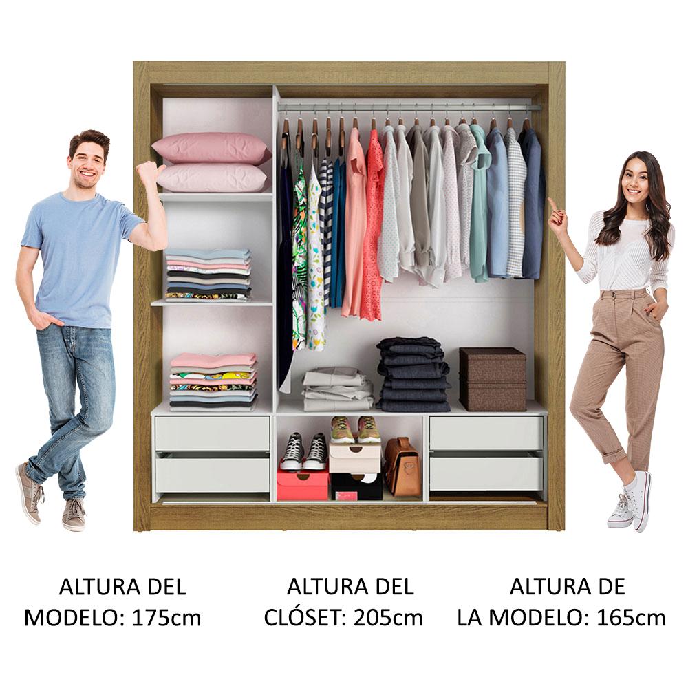 Foto 6 pulgar | Ropero Closet Madesa 3 Puertas 1 Mb 03