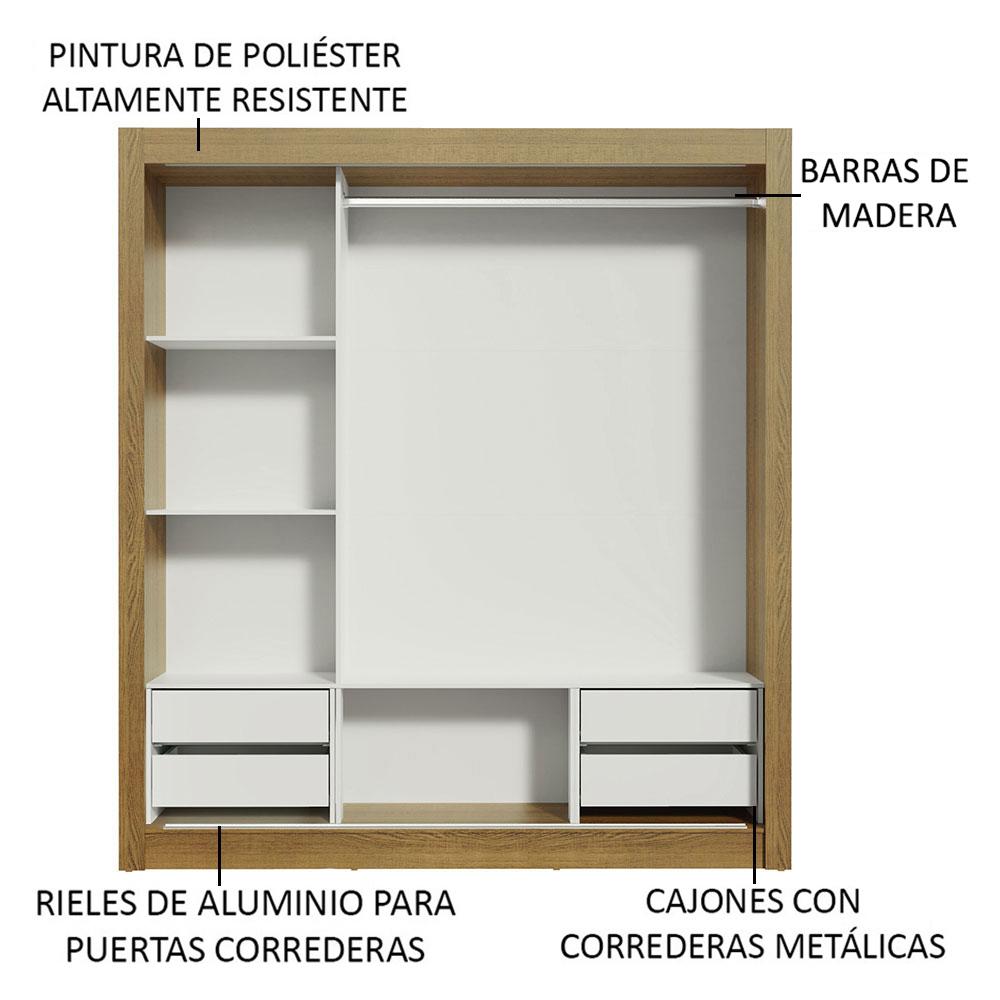 Foto 6 | Ropero Closet Madesa 3 Puertas 1 Mb 03