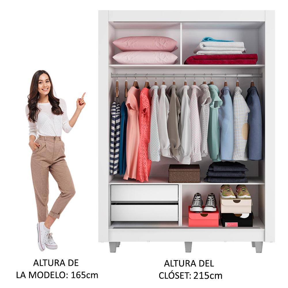 Foto 5 pulgar | Ropero Closet Madesa 2 Puertas Con Pies Bm 05