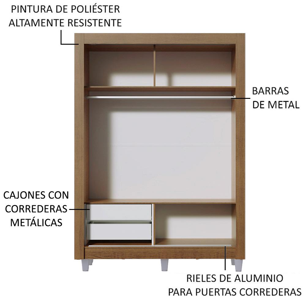 Foto 5 | Ropero Closet Madesa 2 Puertas Con Pies Mb 03