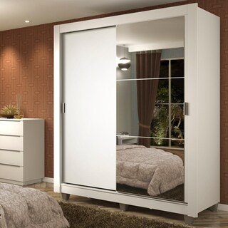 Foto 2 | Ropero Closet Madesa 2 Puertas 1 Espejo Con Pies Bb 01