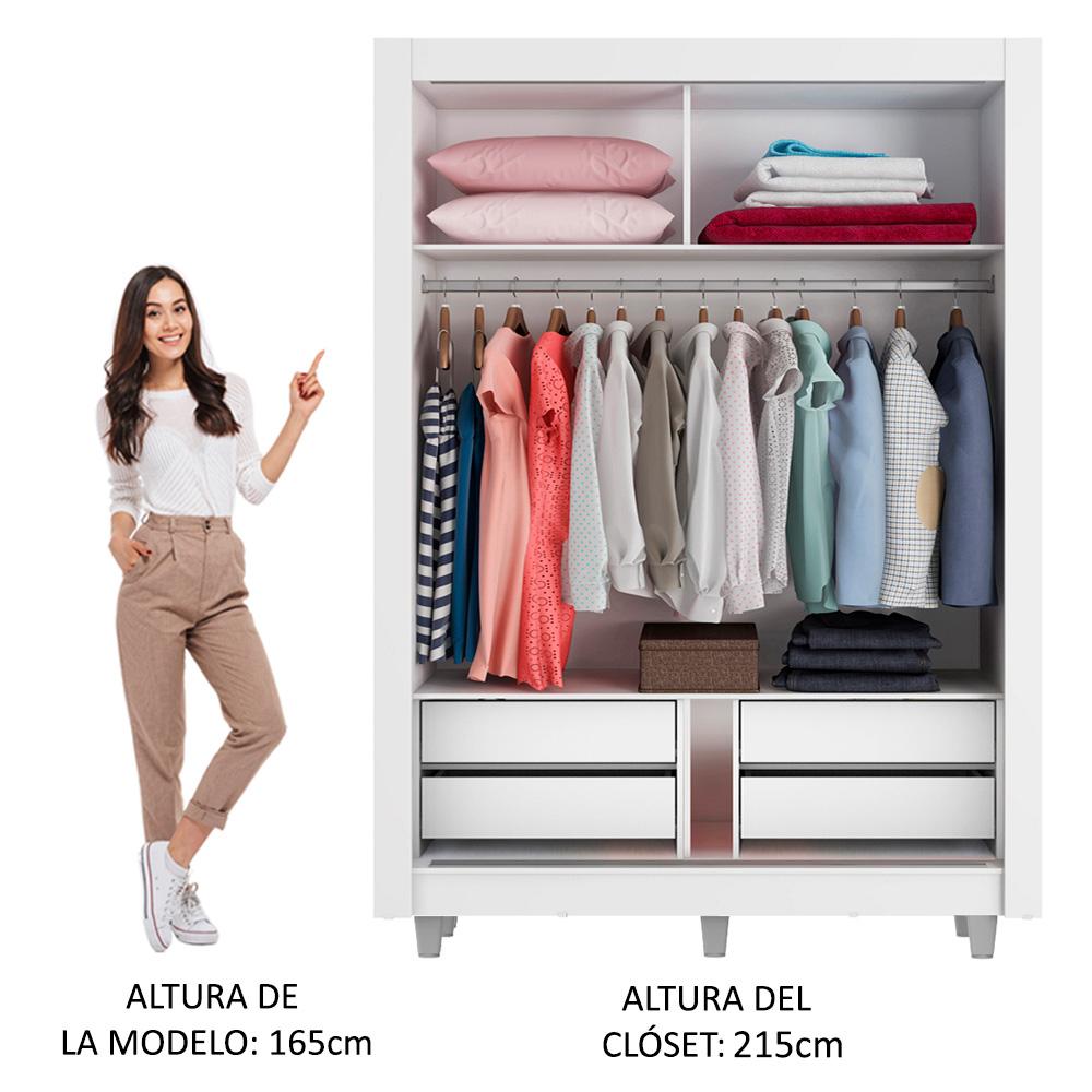 Foto 5 pulgar | Closet con Espejo Madesa 2 Puertas