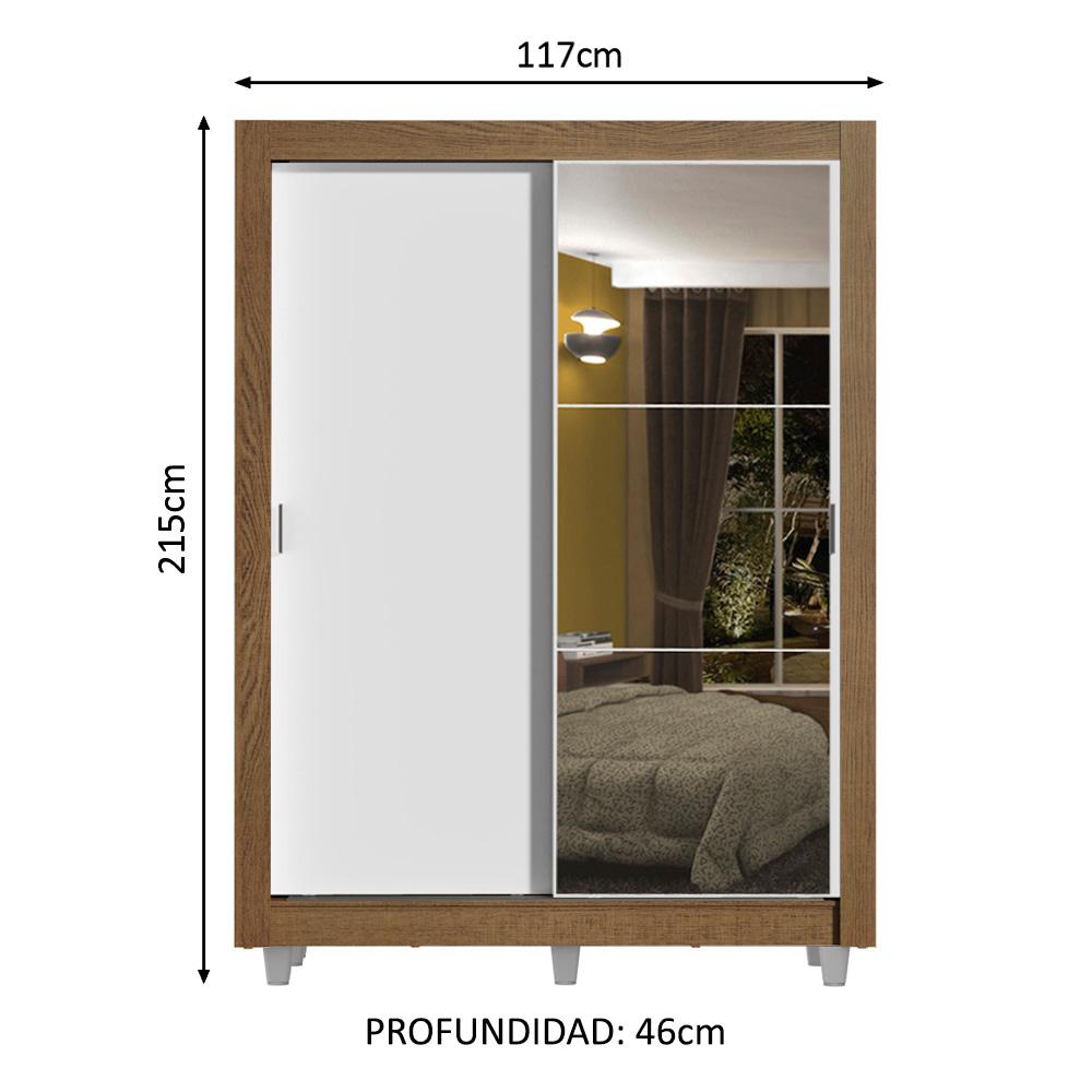 Foto 4 pulgar | Ropero Closet Madesa 2 Puertas Cafe
