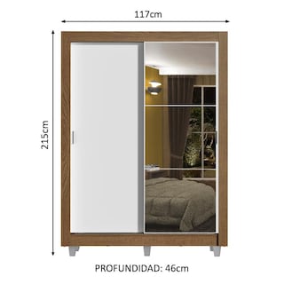 Foto 3 | Ropero Closet Madesa 2 Puertas Cafe