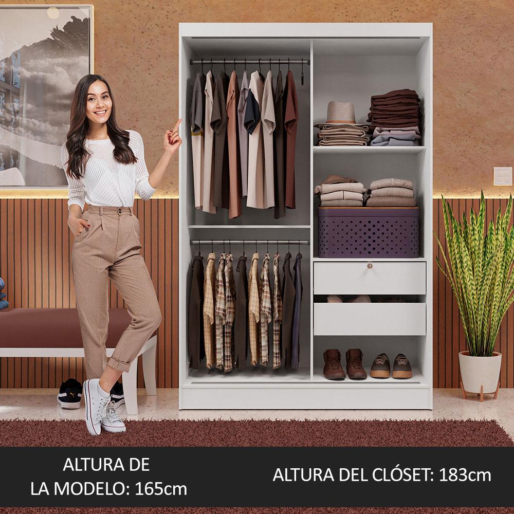 Foto 5 pulgar | Closet Madesa 2 Puertas Blanco