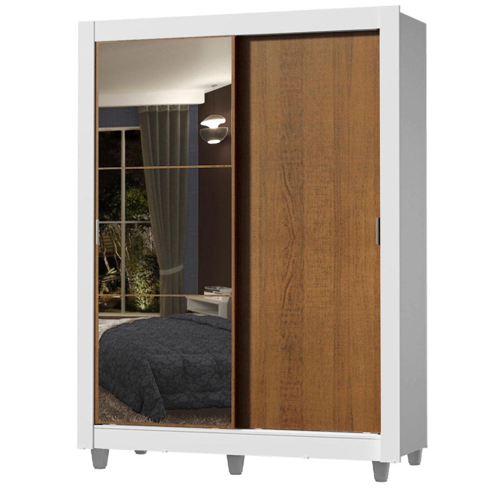 Closet Madesa Blanco 2 Puertas 1 Espejo con Pies Bm 01