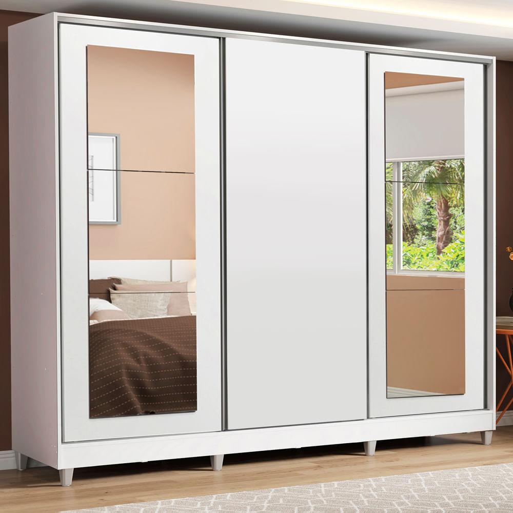 Foto 2 | Closet Madesa Blanco con 3 Puertas
