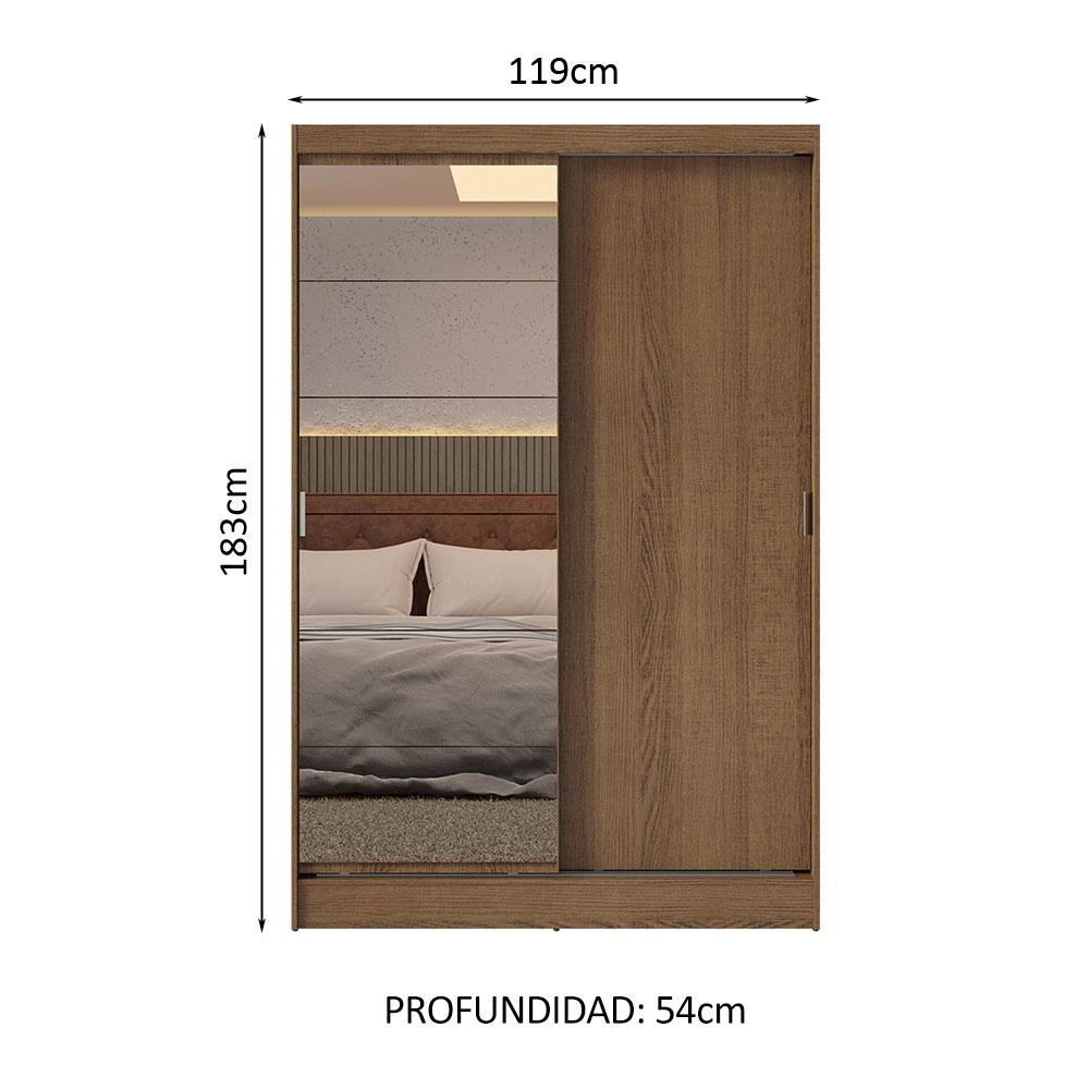 Foto 4 pulgar | Closet Madesa Marrón con 2 Puertas