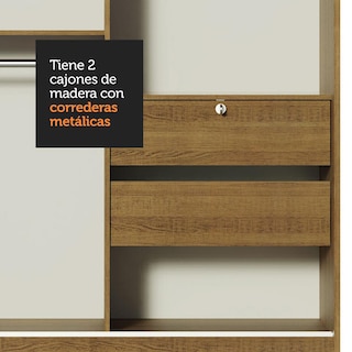 Foto 7 | Closet Madesa Marrón con 2 Puertas