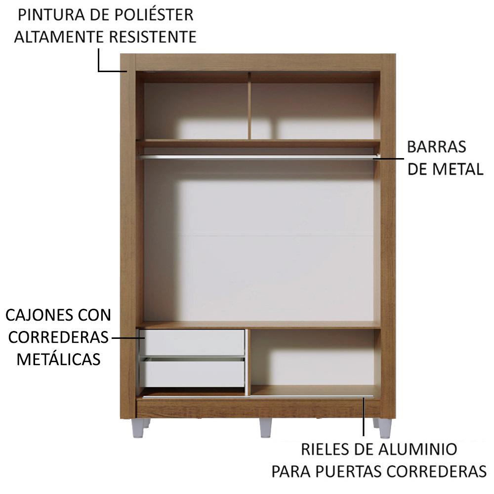 Foto 8 pulgar | Ropero Closet Madesa Dallas 2 Puertas Con Pies Mm 04