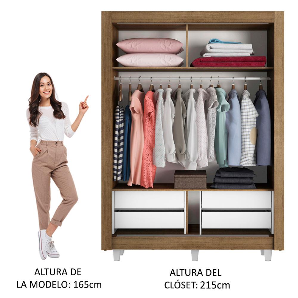 Foto 5 pulgar | Ropero Closet Madesa Dallas Plus 2 Purtas Con Pies Mb 03