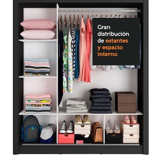 Foto 7 | Ropero Closet Madesa Mônaco 3 Puertas Ng
