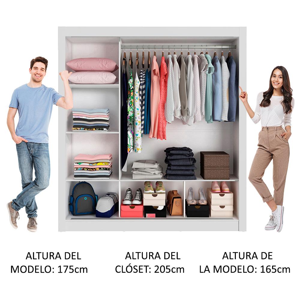 Foto 6 pulgar | Ropero Closet Madesa Mônaco 3 Puertas Bg