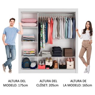 Foto 5 | Ropero Closet Madesa Mônaco 3 Puertas Bg