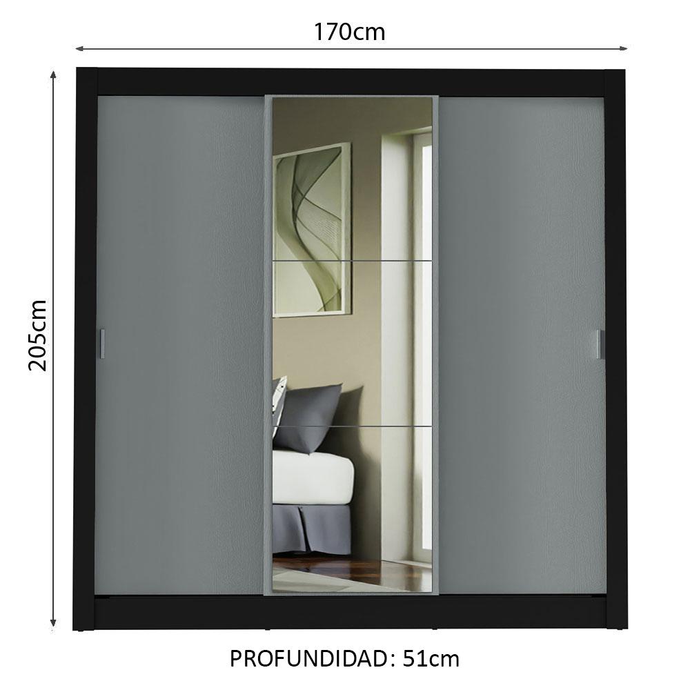Foto 4 pulgar | Ropero Closet Madesa Mônaco 3 Puertas 1 Espejo Ng