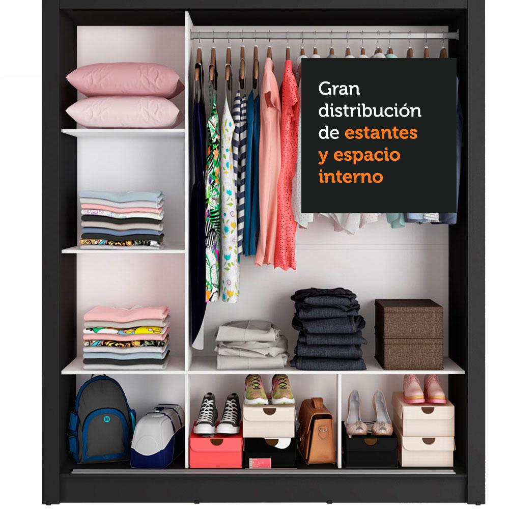 Foto 7 | Ropero Closet Madesa Mônaco 3 Puertas 1 Espejo Ng
