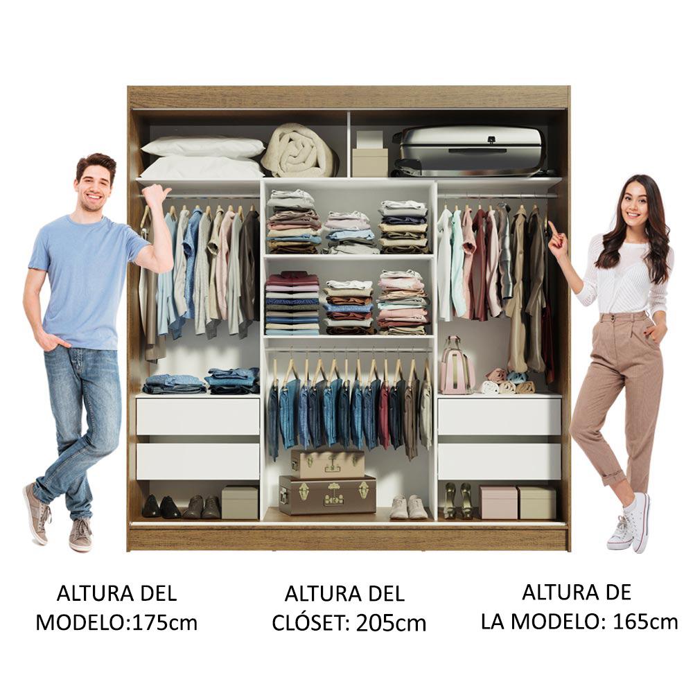 Foto 4 | Ropero Closet Madesa 3 Puertas 1 Espejo Mn 03