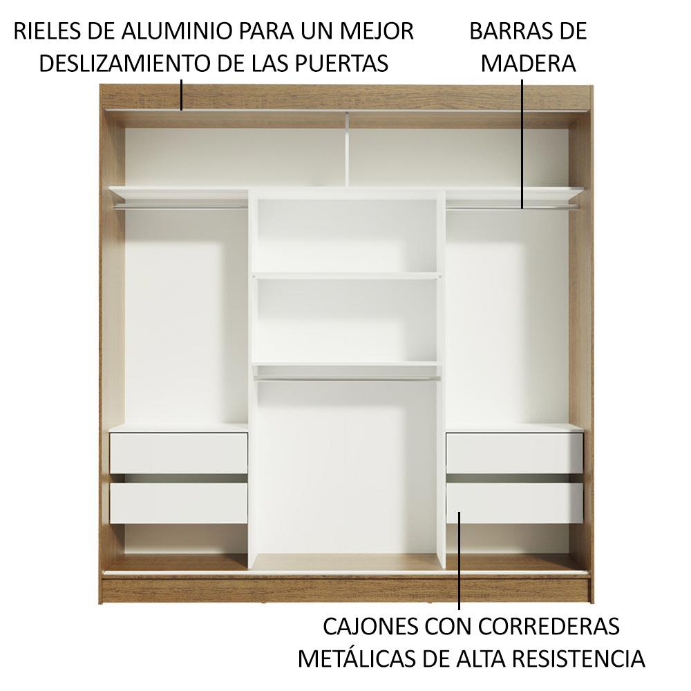 Foto 5 | Ropero Closet Madesa 3 Puertas 1 Espejo Mn 03