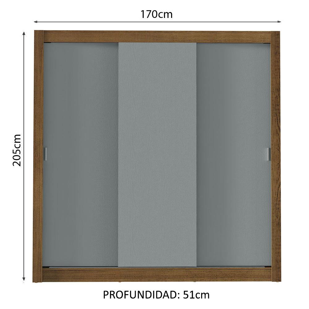 Foto 4 pulgar | Ropero Closet Madesa Mônaco 3 Puertas Mg