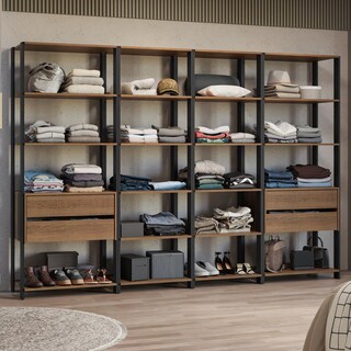 Foto 2 | Ropero Closet Guardarropas Madesa Valencia 258cm 4 Cajones M