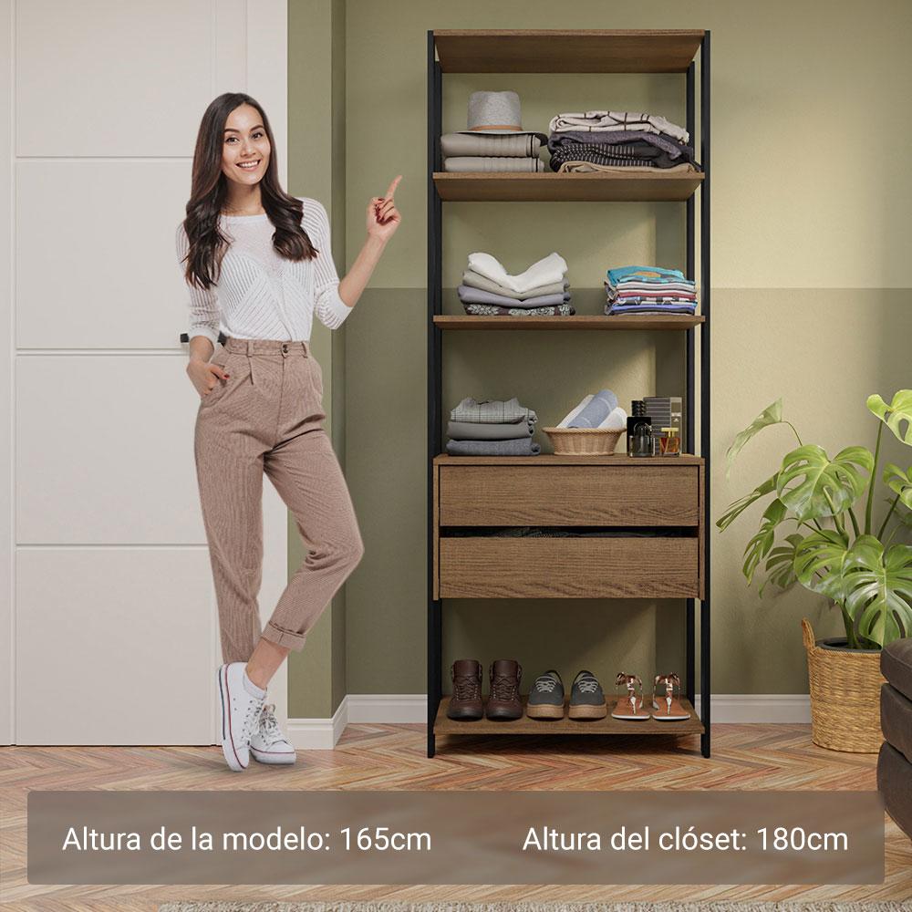 Foto 6 pulgar | Ropero Closet Guardarropas Madesa Valencia 70cm Mn