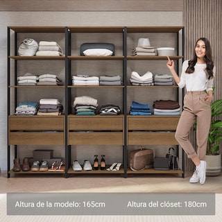 Foto 4 | Ropero Closet Guardarropas Madesa Valencia 210cm Mn