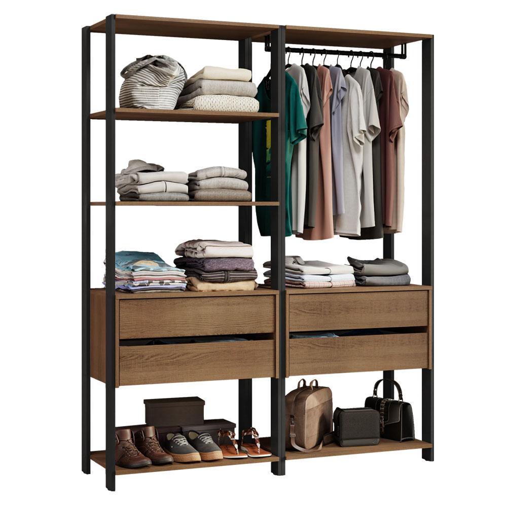 Ropero Closet Guardarropas Madesa Valencia 140cm Mn