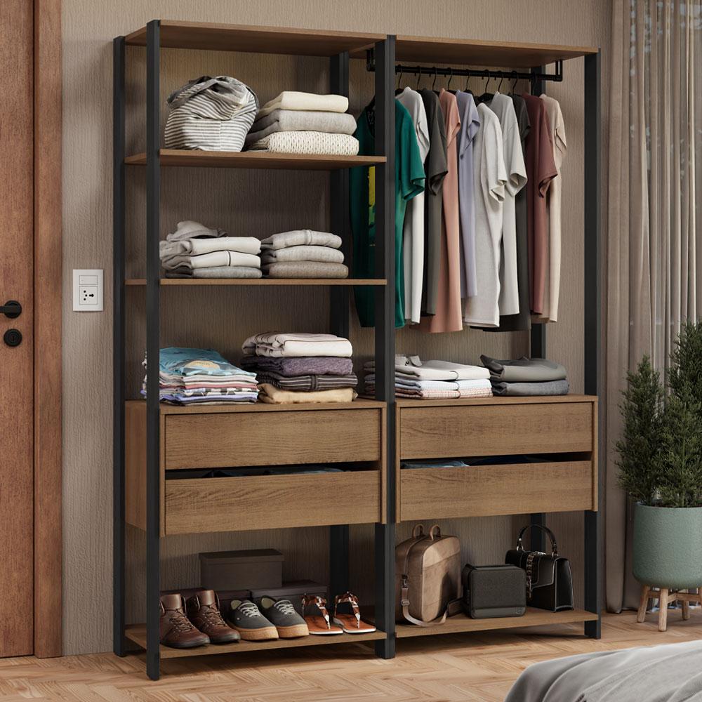 Foto 2 | Ropero Closet Guardarropas Madesa Valencia 140cm Mn