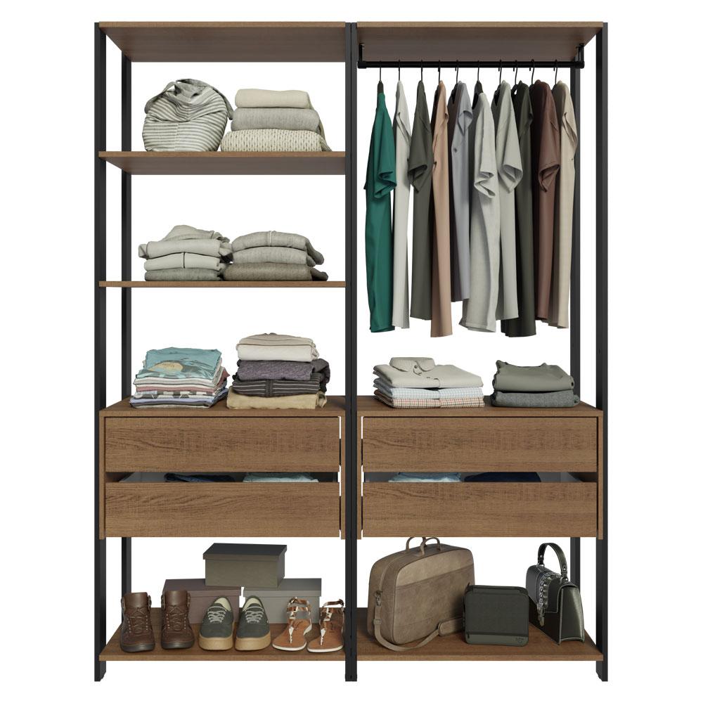 Foto 6 | Ropero Closet Guardarropas Madesa Valencia 140cm Mn