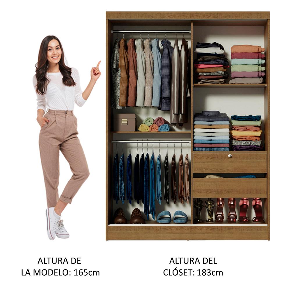 Foto 5 pulgar | Ropero Closet Madesa Nick 2 Puertas Corredizas Y 2 Cajones N