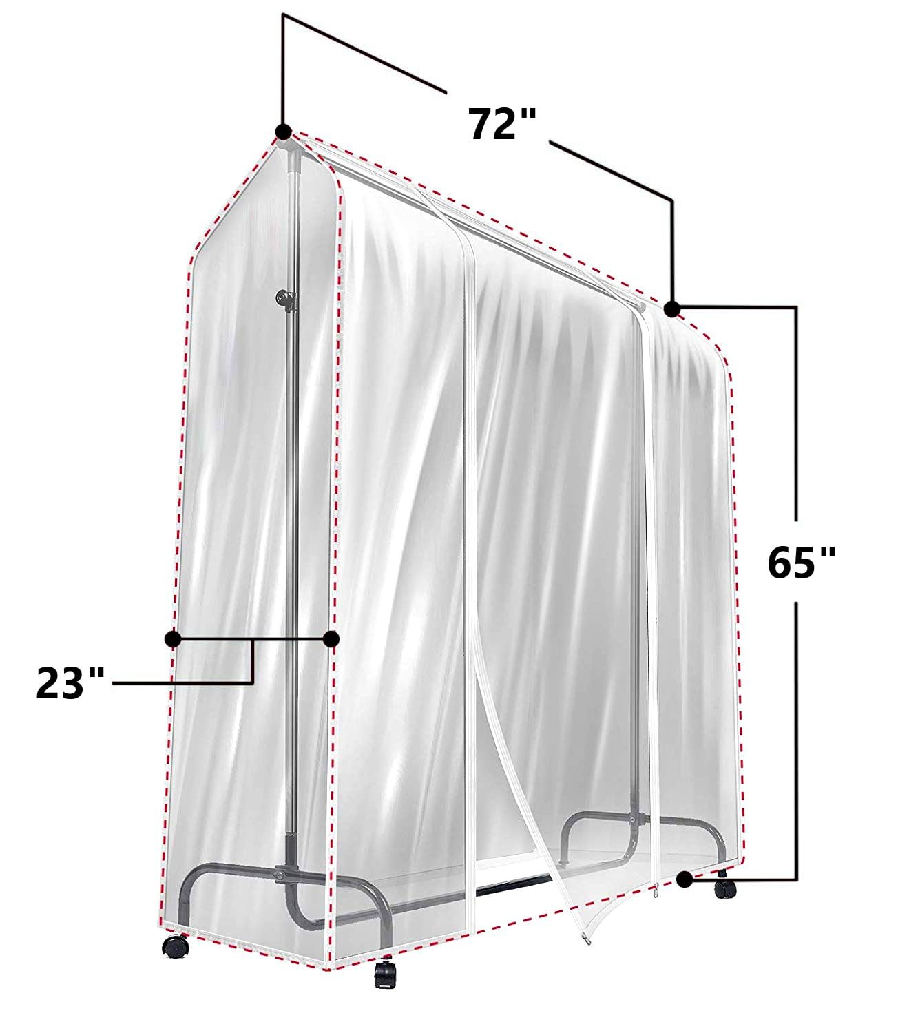 Foto 3 pulgar | Perchero Transparente Sorbus 6 Pies - Venta Internacional