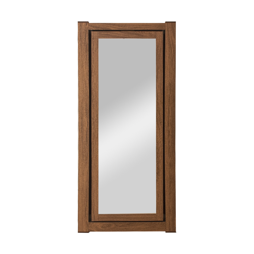 Foto 1 | Espejo De Cuerpo Completo / De Pie Con Almacenamiento Color Nogal - Madera Industrializada
