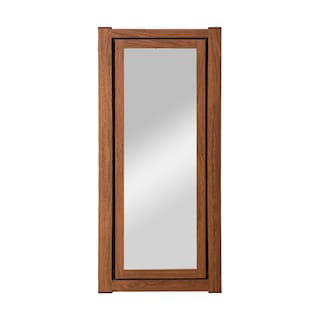 Foto 1 | Espejo De Cuerpo Completo / De Pie Con Almacenamiento Color Nogal - Madera Industrializada